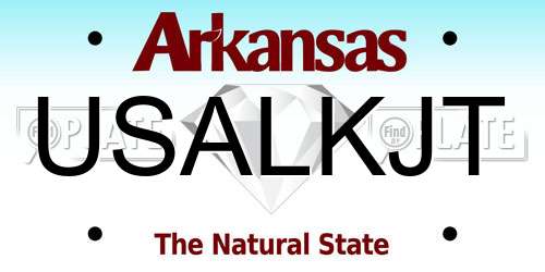 USALKJT Arkansas License Plate