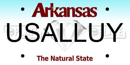 USALLUY Arkansas License Plate