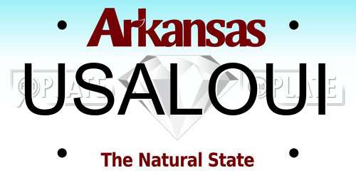 USALOUI Arkansas License Plate