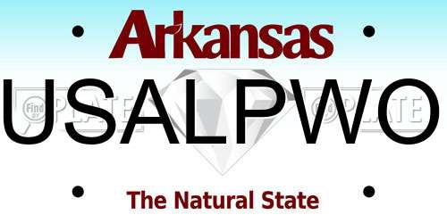 USALPWO Arkansas License Plate