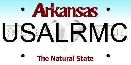 USALRMC Arkansas License Plate