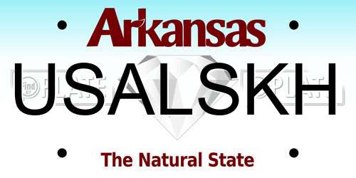 USALSKH Arkansas License Plate