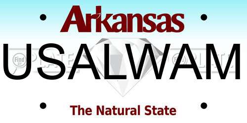 USALWAM Arkansas License Plate