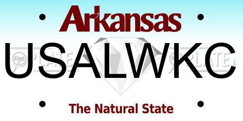 USALWKC Arkansas License Plate