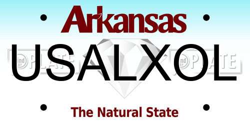 USALXOL Arkansas License Plate