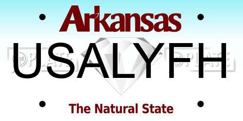 USALYFH Arkansas License Plate