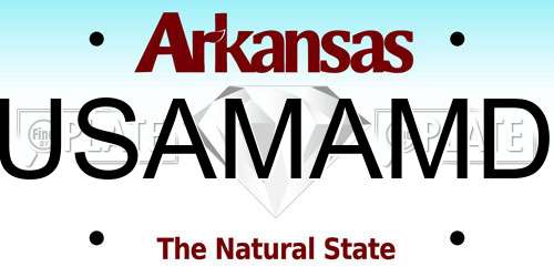 USAMAMD Arkansas License Plate