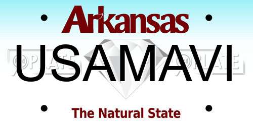 USAMAVI Arkansas License Plate