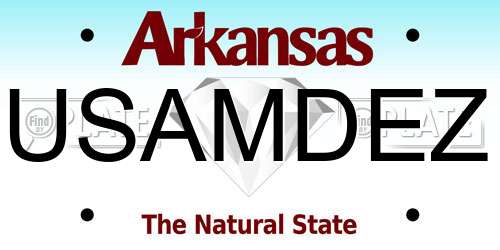 USAMDEZ Arkansas License Plate