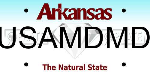 USAMDMD Arkansas License Plate