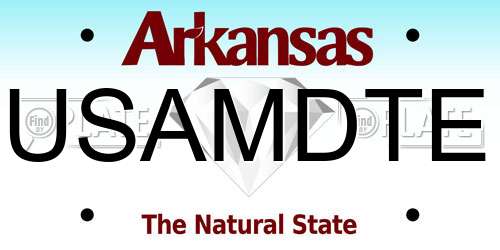 USAMDTE Arkansas License Plate