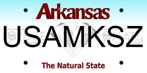 USAMKSZ Arkansas License Plate