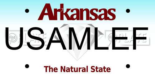 USAMLEF Arkansas License Plate