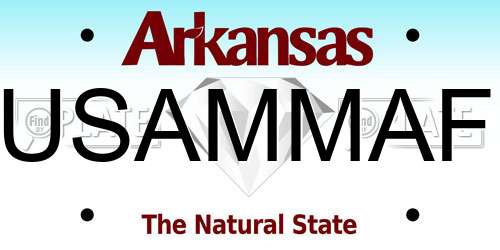 USAMMAF Arkansas License Plate