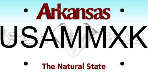 USAMMXK Arkansas License Plate