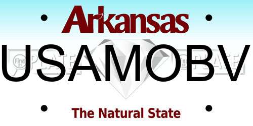 USAMOBV Arkansas License Plate