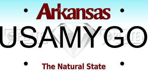 USAMYGO Arkansas License Plate