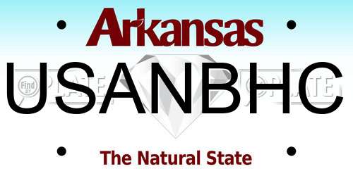 USANBHC Arkansas License Plate