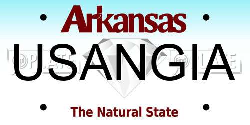 USANGIA Arkansas License Plate