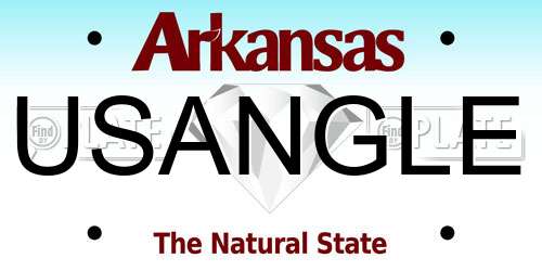 USANGLE Arkansas License Plate