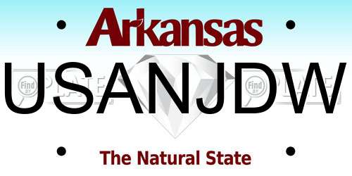 USANJDW Arkansas License Plate