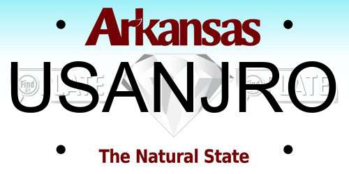 USANJRO Arkansas License Plate