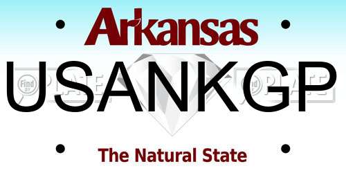 USANKGP Arkansas License Plate