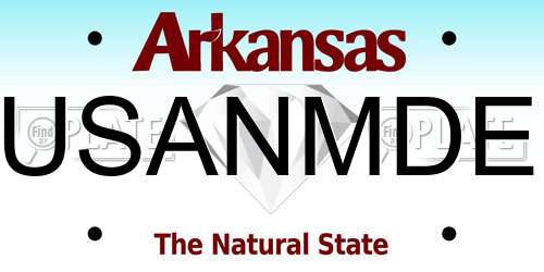 USANMDE Arkansas License Plate