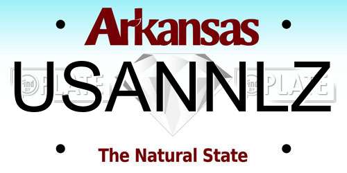 USANNLZ Arkansas License Plate