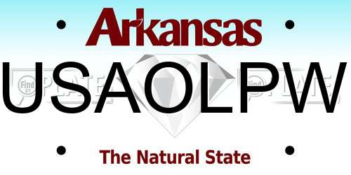 USAOLPW Arkansas License Plate