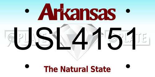 USL4151 Arkansas License Plate