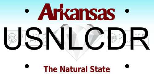 USNLCDR Arkansas License Plate