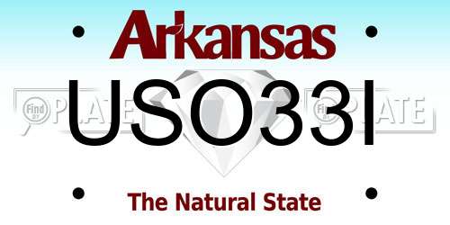 USO33I Arkansas License Plate