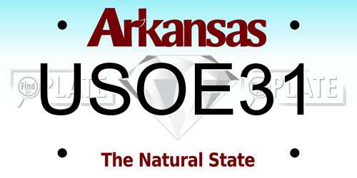 USOE31 Arkansas License Plate