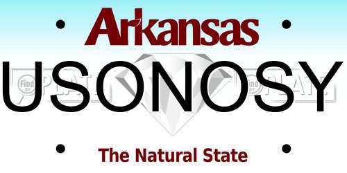 USONOSY Arkansas License Plate
