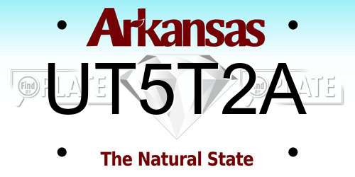 UT5T2A Arkansas License Plate