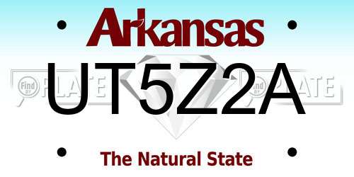 UT5Z2A Arkansas License Plate