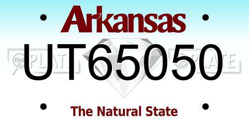 UT65050 Arkansas License Plate