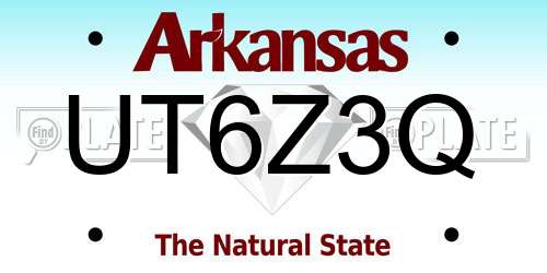 UT6Z3Q Arkansas License Plate