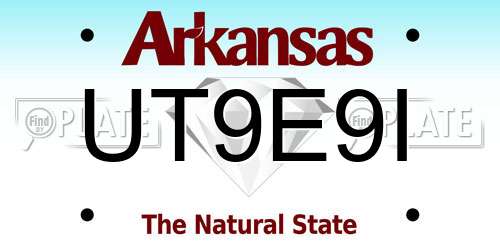 UT9E9I Arkansas License Plate