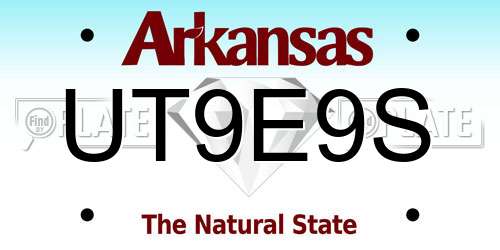 UT9E9S Arkansas License Plate