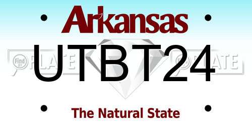 UTBT24 Arkansas License Plate