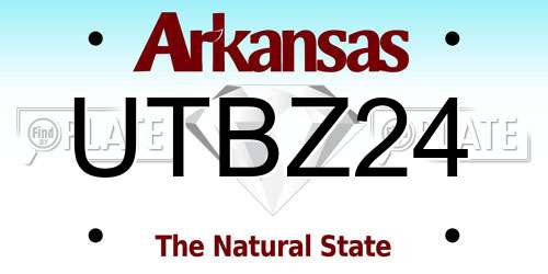 UTBZ24 Arkansas License Plate
