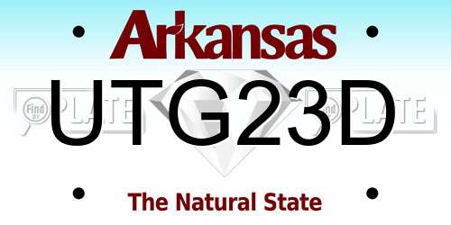 UTG23D Arkansas License Plate