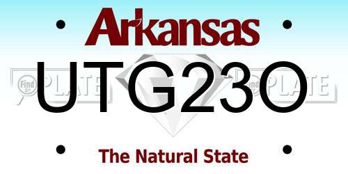 UTG23O Arkansas License Plate