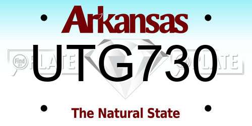 UTG730 Arkansas License Plate