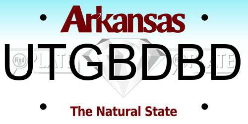 UTGBDBD Arkansas License Plate