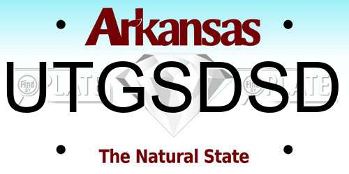 UTGSDSD Arkansas License Plate