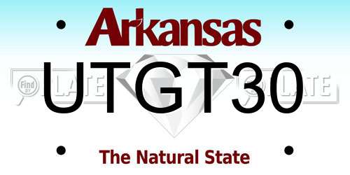 UTGT30 Arkansas License Plate