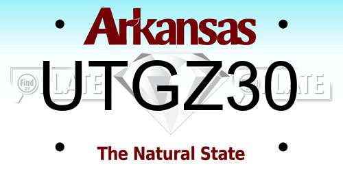 UTGZ30 Arkansas License Plate